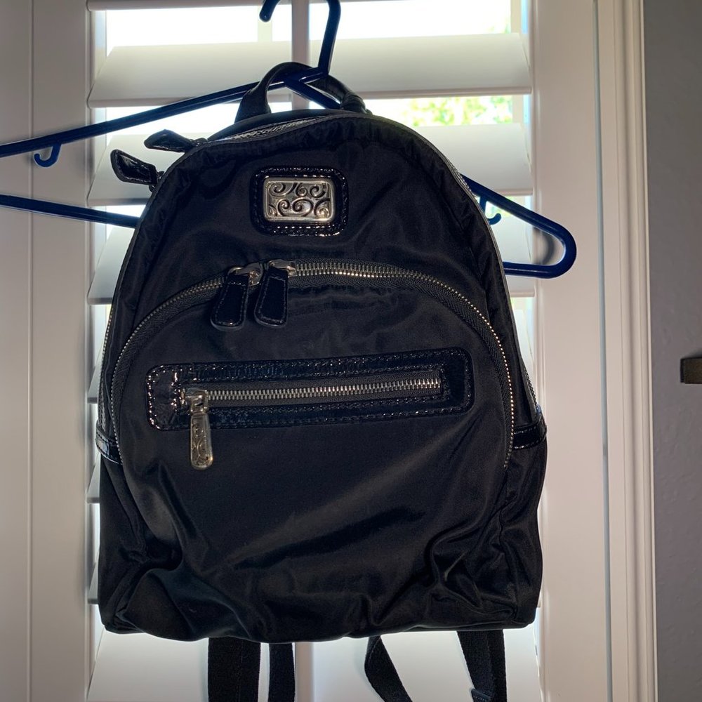 Brighton Canvas Small Backpack in Black